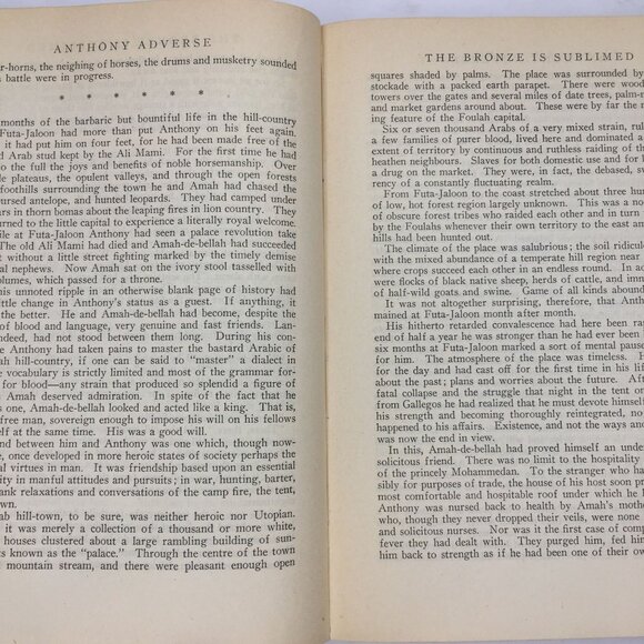 Vintage 1933 Anthony Adverse Hervey Allen Hardcover Historical Fiction Ex Libris - Picture 9 of 14